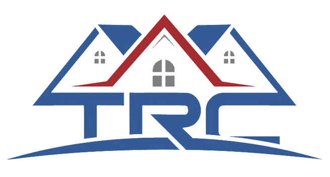 Tailored Roofing and Contracting logo showing a blue and red rooflines above the letters TRC.